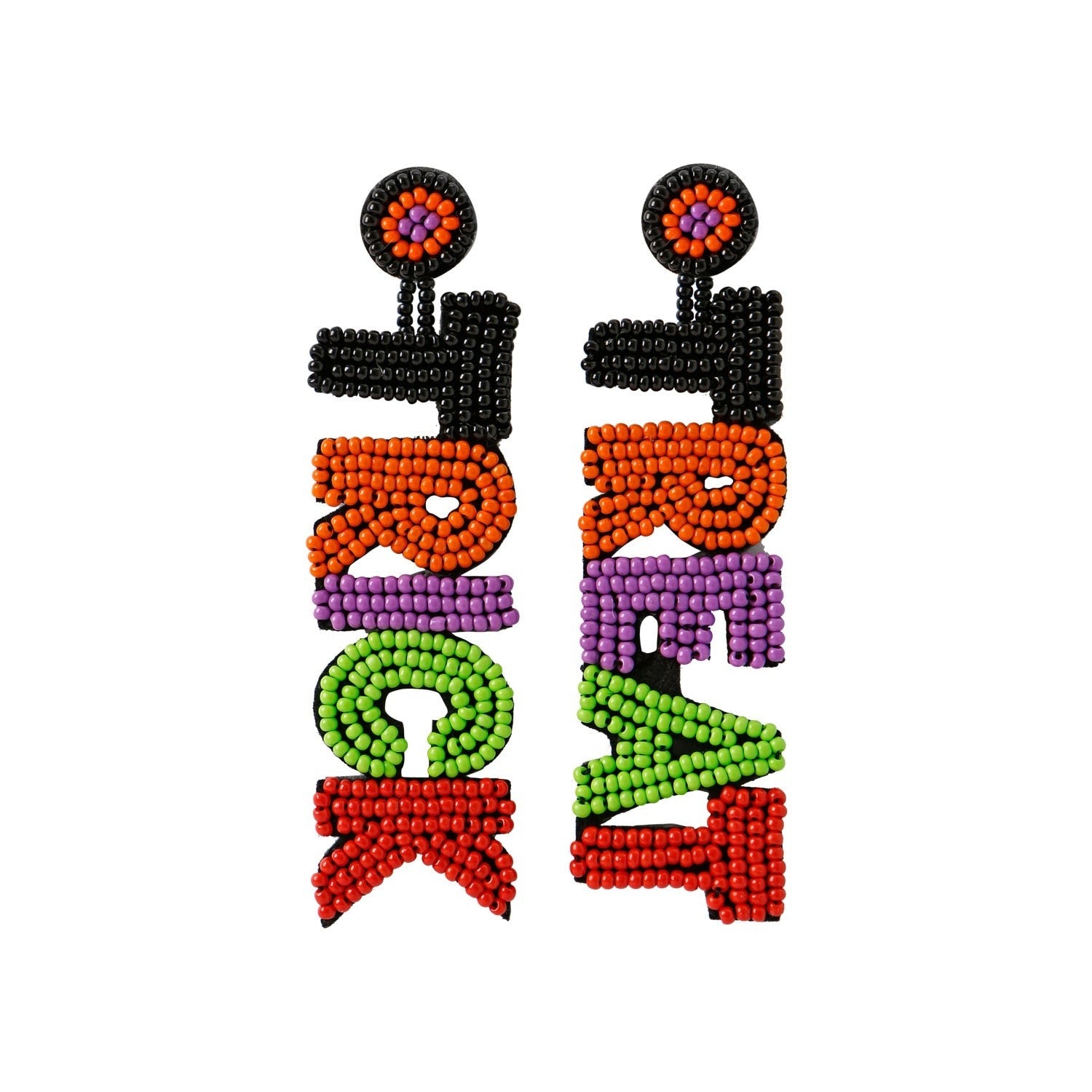 English Alphabet Halloween Handicrafts Bead Earrings